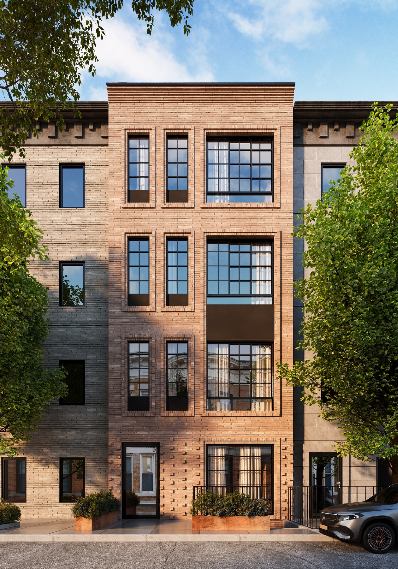 655 Baltic Street facade at golden hour